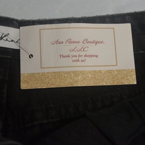 KanCan Black Denim Distressed Shorts Size Medium - Picture 8 of 9